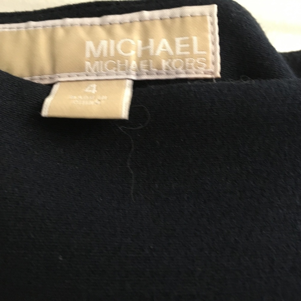 Michael Kors long navy elegant side-slit skirt